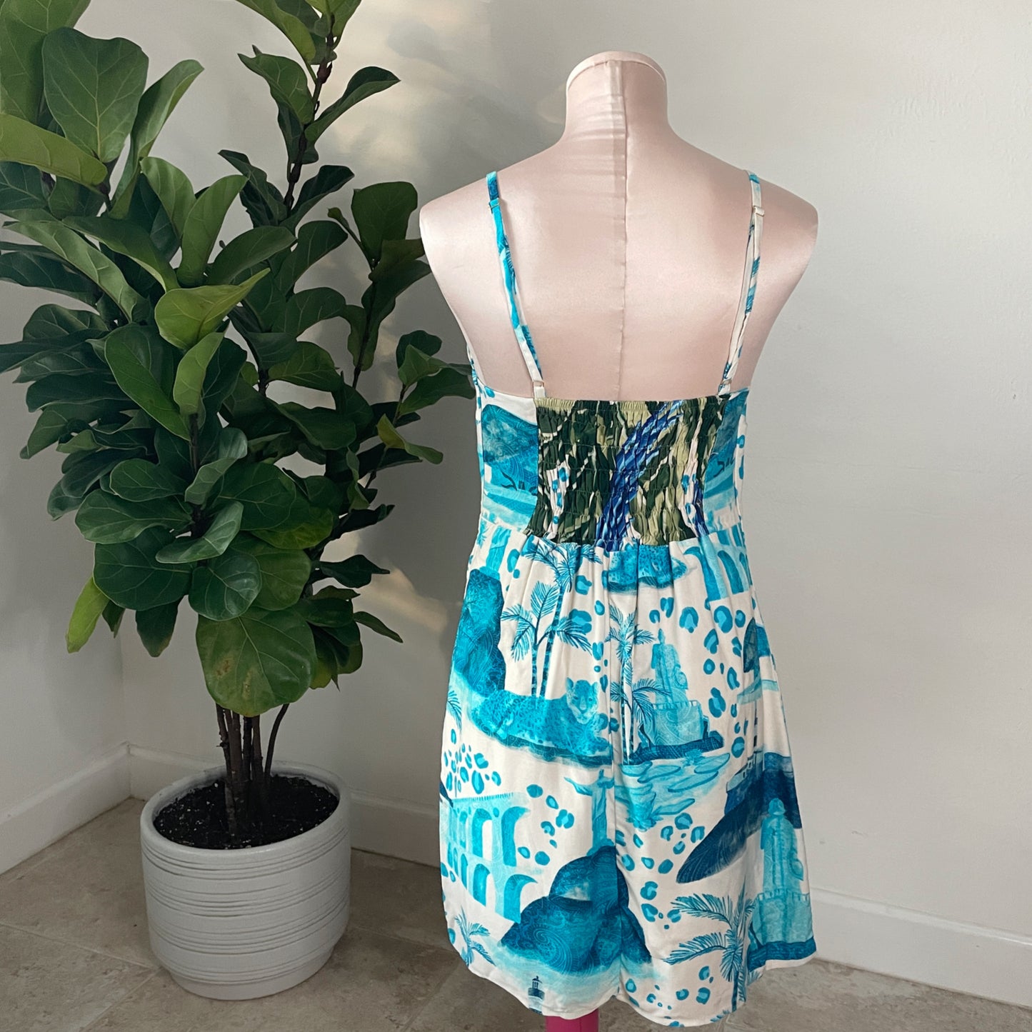 Blue Brazil Mini Dress